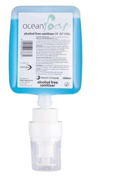 Ocean Foam Alcohol-Free Hand Sanitiser - 1000ml Cartridge  (Case of 6)