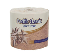 Pacific Classic 2 Ply Toilet Roll - 400 sheets/roll, 48 rolls/case