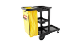 JANITORIAL CLEANING CART – TRADITIONAL, BLACK