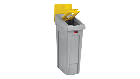Rubbermaid Slim Jim Recycling Station Mixed Recycling Lid Yellow